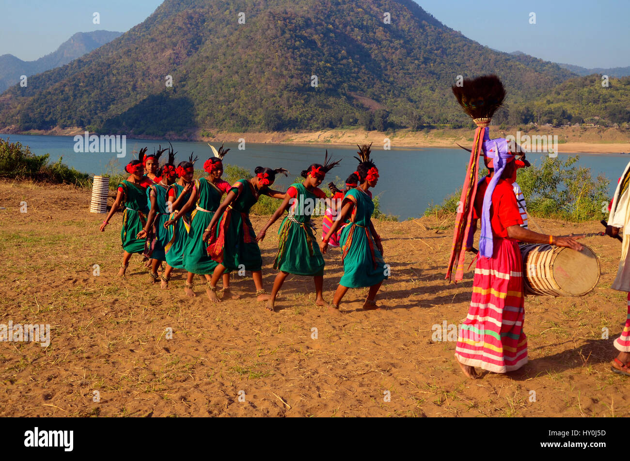Tribal Tänzerin, Papikondalu, Andhra Pradesh, Indien, Asien Stockfoto