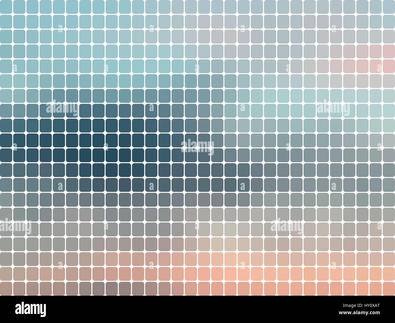 Sonnenuntergang Vektor abstrakte Mosaik Hintergrund mit abgerundeten Ecken quadratischen Fliesen Stock Vektor