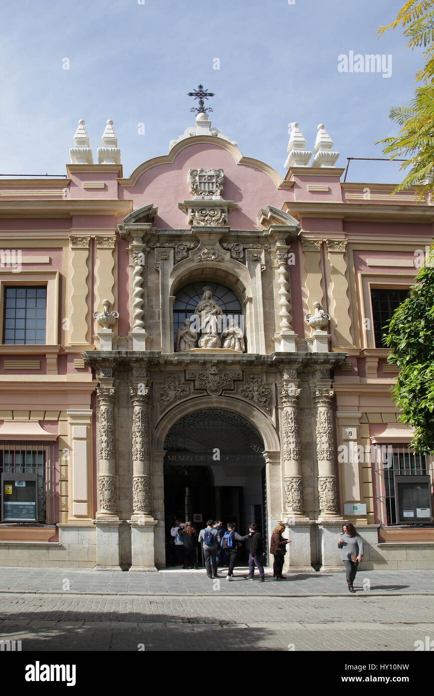 Außen Außenansicht des Museums der bildenden Künste in Sevilla Spanien Stockfoto