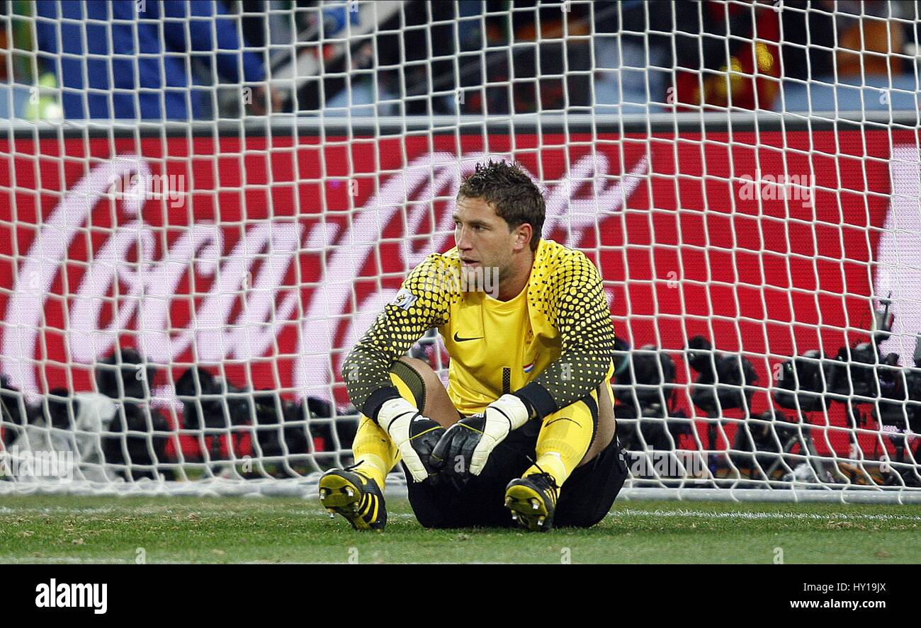 MAARTEN STEKELENBURG HOLLAND & AJAX HOLLAND & AJAX SOCCER CITY JOHANNESBURG Südafrika 11. Juli 2010 Stockfoto