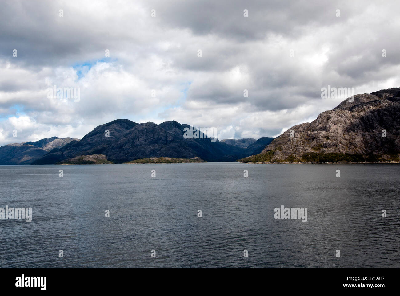 Chilenische Fjorde und Sarmiento Kanal - Südamerika - Patagonien - die Inside Passage der chilenische Fjorde Stockfoto