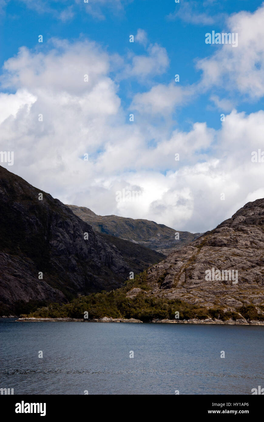 Chilenische Fjorde und Sarmiento Kanal - Südamerika - Patagonien - die Inside Passage der chilenische Fjorde Stockfoto