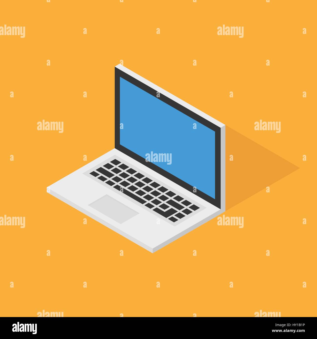 Isometrische Laptop-Vektor-Illustration-design Stock Vektor