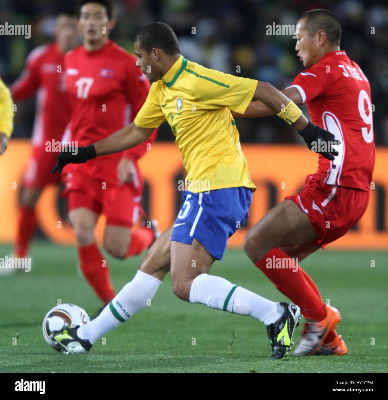 FELIPE MELO & JONG TAE SE Brasilien V KOREA DPR ELLIS PARK JOHANNESBURG Südafrika 15. Juni 2010 Stockfoto