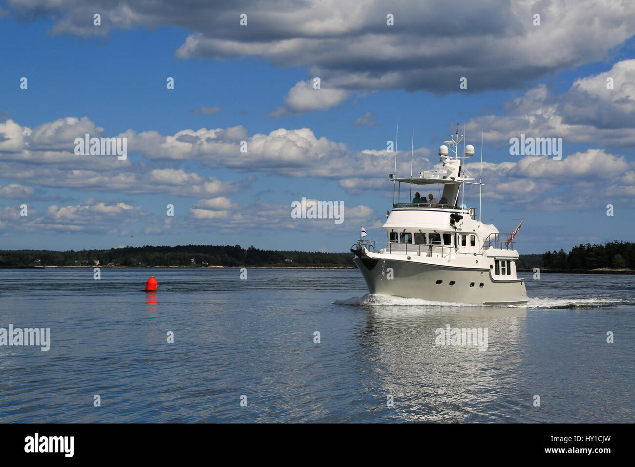 Motoryacht glücklich von Wilmington, DE Stockfoto