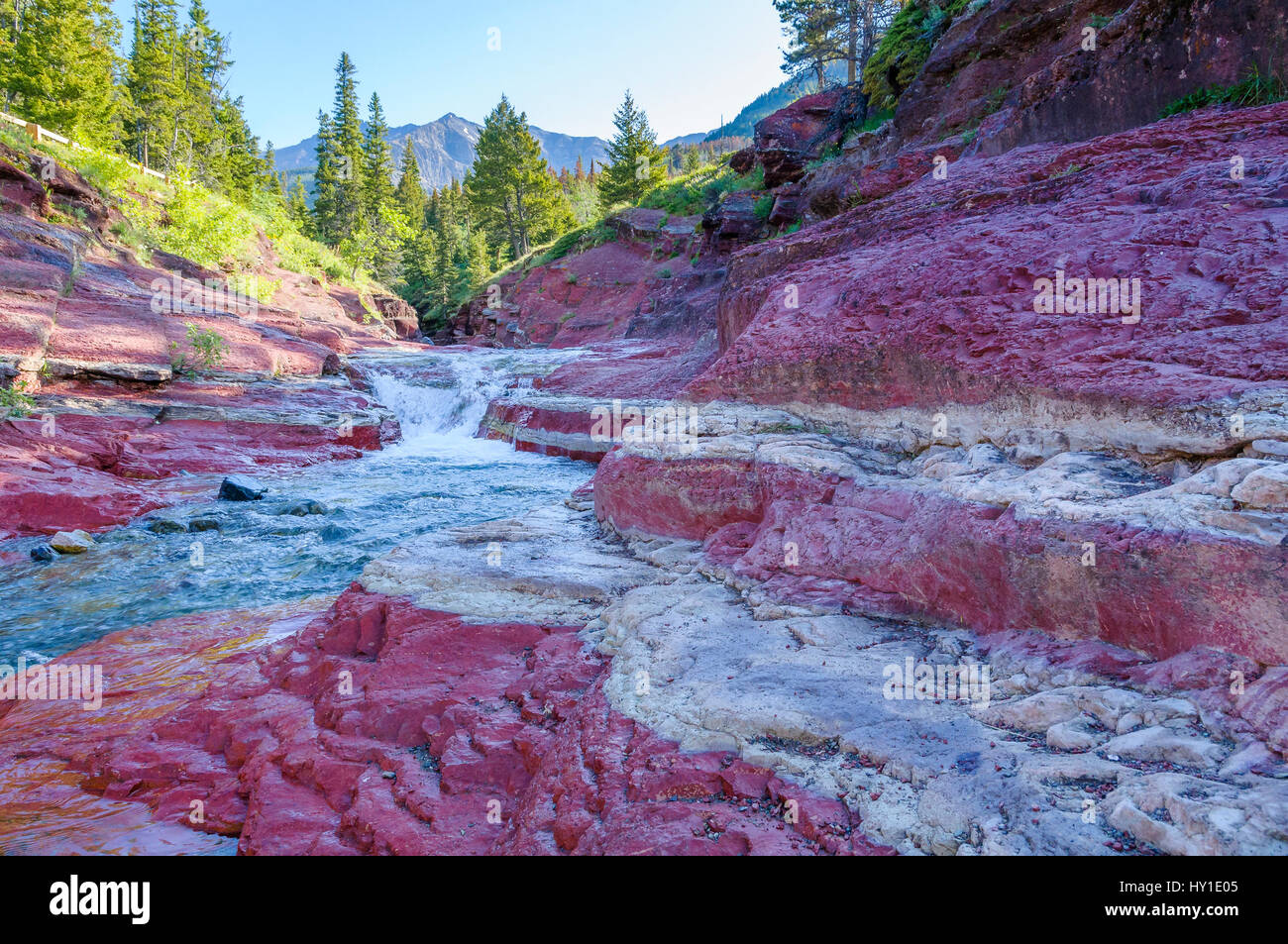Red Rock Canyon, Blakiston Tal, Waterton Lakes National Park, Alberta, Kanada Stockfoto