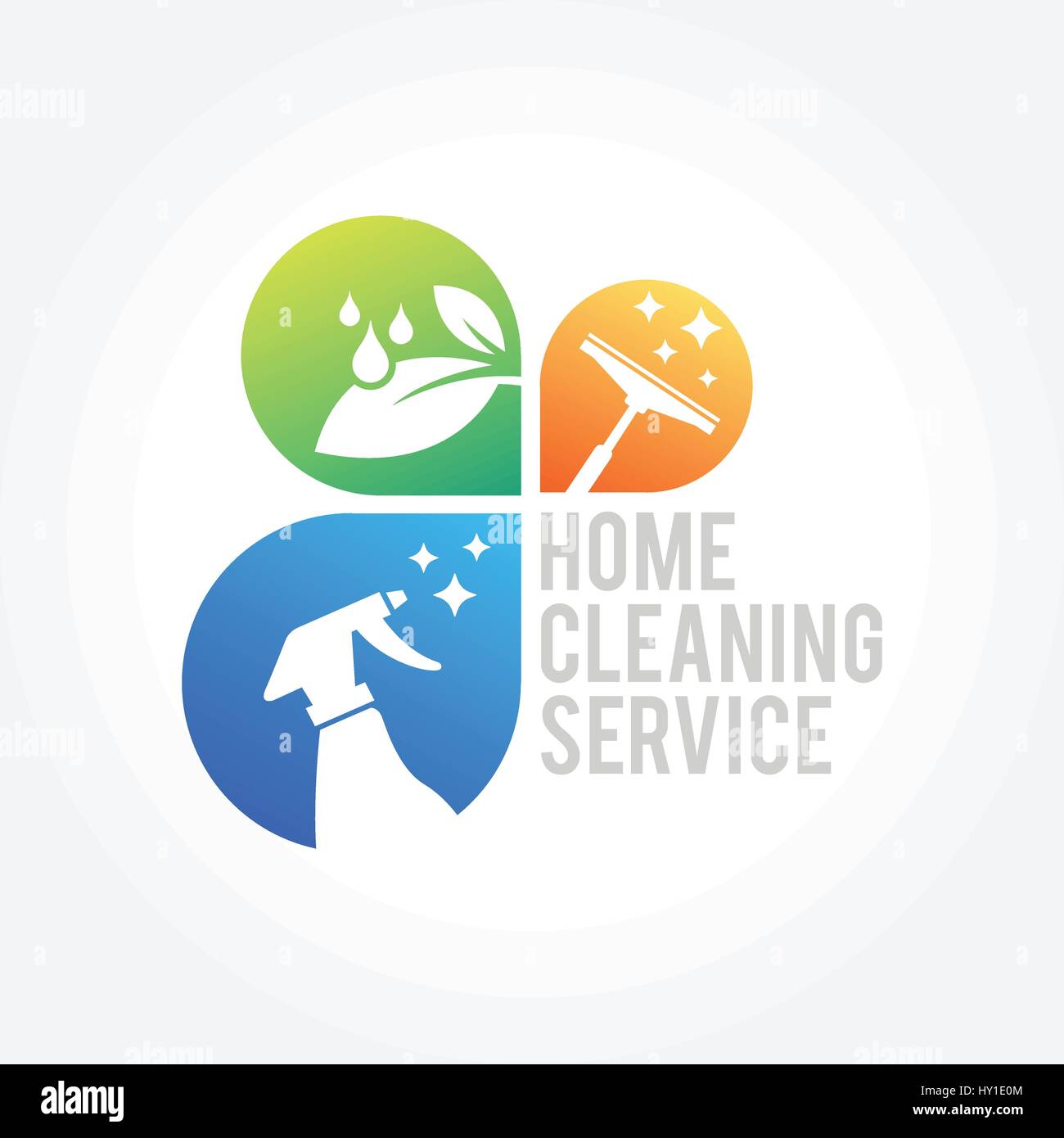 Wohnungsreinigung. Reinigungs-Service. Gebäude Reinigung, Vektor-illustration Stock Vektor