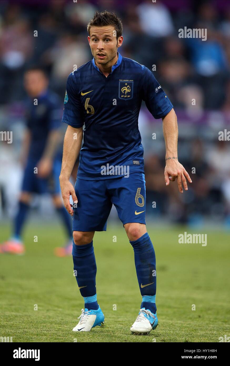 YOHAN CABAYE NEWCASTLE UTD FC Frankreich & NEWCASTLE UTD FC DONBASS ARENA Donezk UKRAINE 11. Juni 2012 Stockfoto