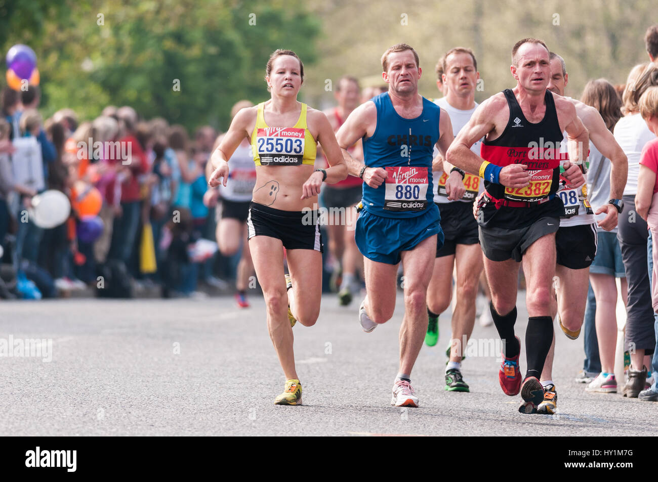 London-Marathon-Läufer Stockfoto