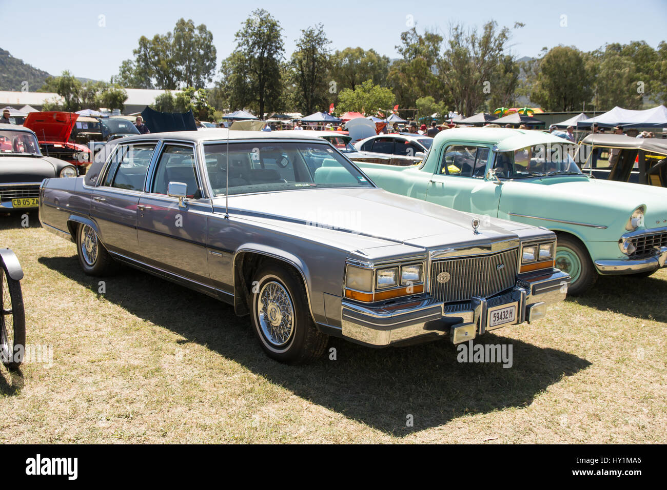 1980er Jahre Cadillac Fleetwood Brougham Limousine. Stockfoto