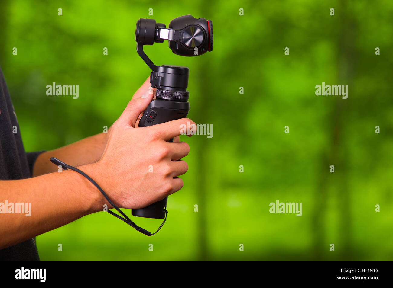 Hand-held Kamera Stabilisator für Handy Stockfoto