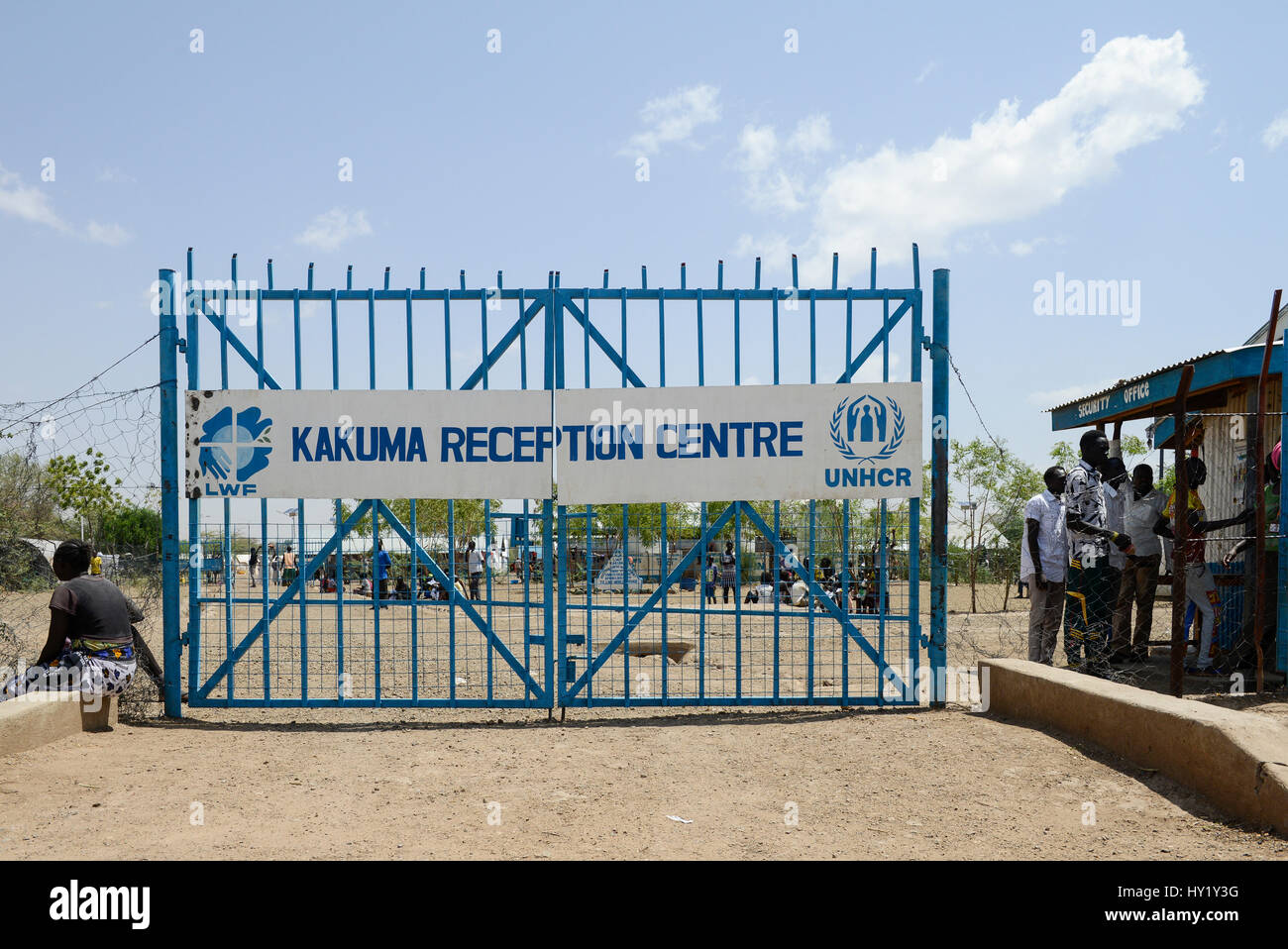 Kenia, Turkana, Flüchtling Lager Kakuma für 160,000 Flüchtlinge, Kakuma III Auffanglager für ankommende Süden sudanesische Flüchtlinge / KENIA Turkana, Fluechtlingslager Kakuma Fuer 160.000 Fluechtlinge, Kakuma III, Aufnahme Fuer Fluechtlinge aus Dem Süd-Sudan Stockfoto