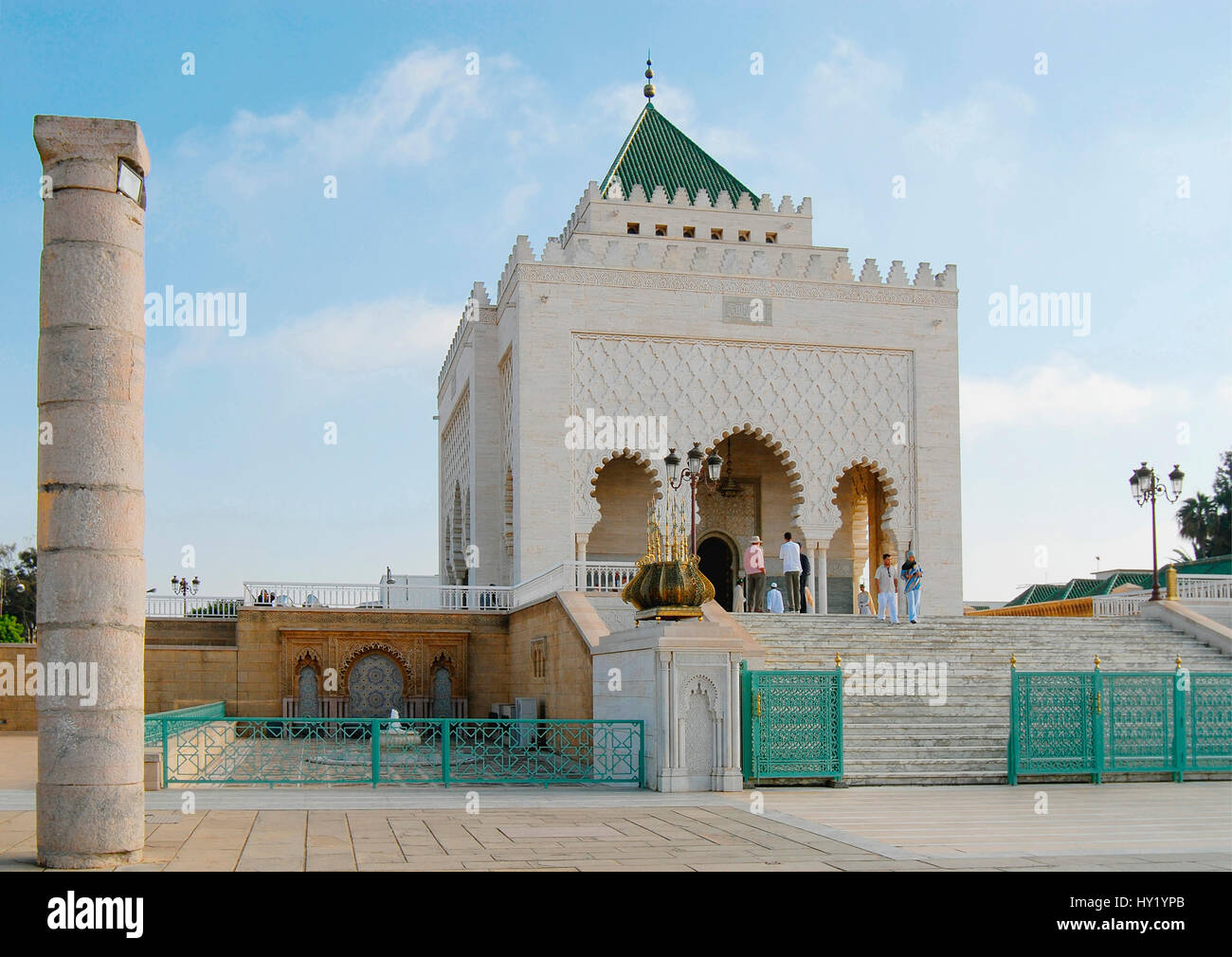 Bild der das Mausoleum von Mohammed V in Rabat, Marokko. Stockfoto