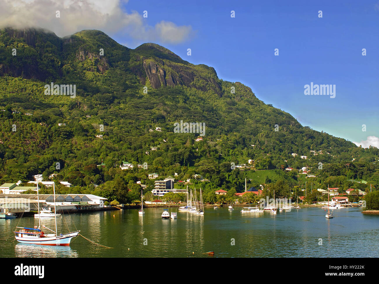 Hafen von Mahe Auf Den Seychellen, Afrika, Stockfoto