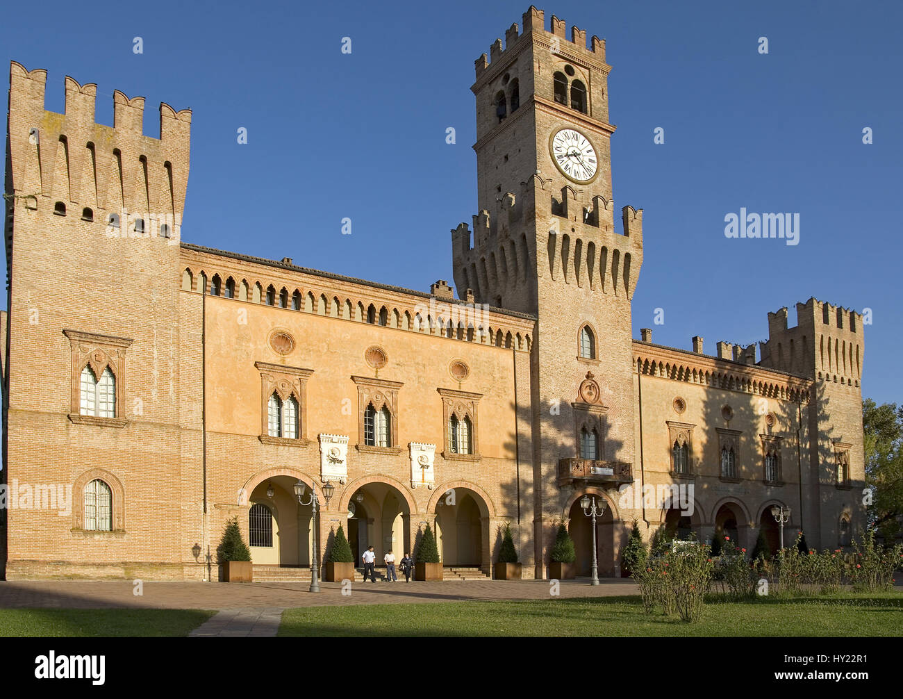 Bild von der Rocca Busseto, Emilia-Romagna, Italien.  Sterben Sie Rocca in der Innenstadt von Busseto, Emilia-Romagna, Italien. Stockfoto