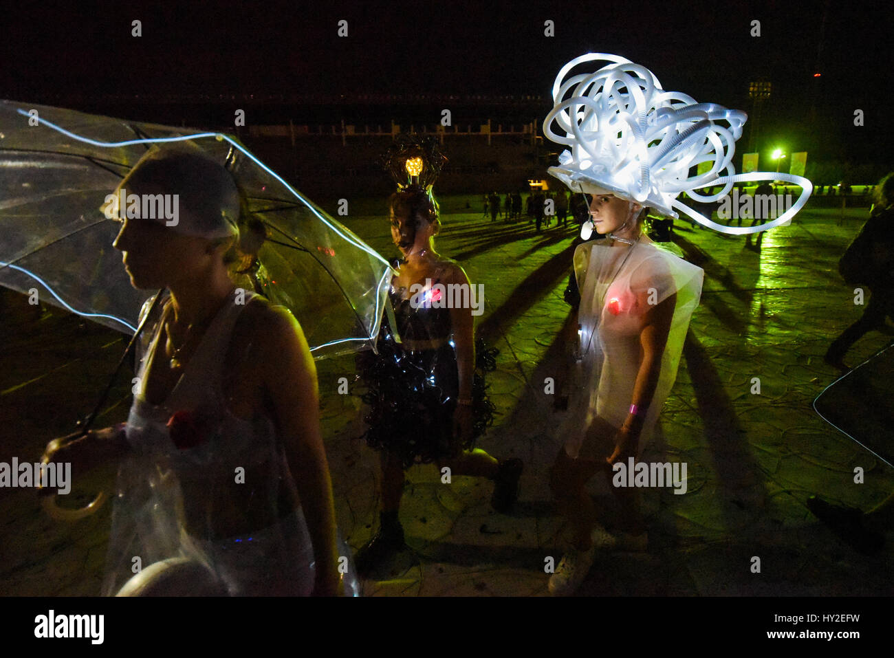 Buenos Aires, Argentinien. 31. März 2017. Modenschau beim Lollapalooza 2017 Festival. Bildnachweis: Anton Velikzhanin/Alamy Live-Nachrichten Stockfoto