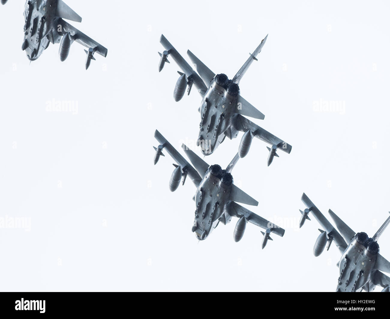 RAF Lossiemouth, Schottland. 31. März 2017. Tornado GR4 Durchflug an RAF Lossiemouth anlässlich die Auflösung der XV(R) Sqn nach 102 Jahren kontinuierlicher Service.  15 Squadron entstand am 1. März 1915 in Farnborough in Hampshire. Flugzeug von RAF Marham. Bildnachweis: Andrew Gransden/Alamy Live-Nachrichten Stockfoto