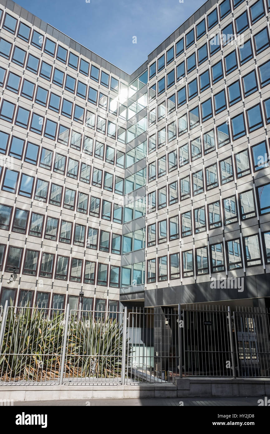 Abteilung für Unternehmen, Innovation und Kompetenz, Regierung Verwaltungsgebäude, Orchard Street, Westminster, London, England. Stockfoto