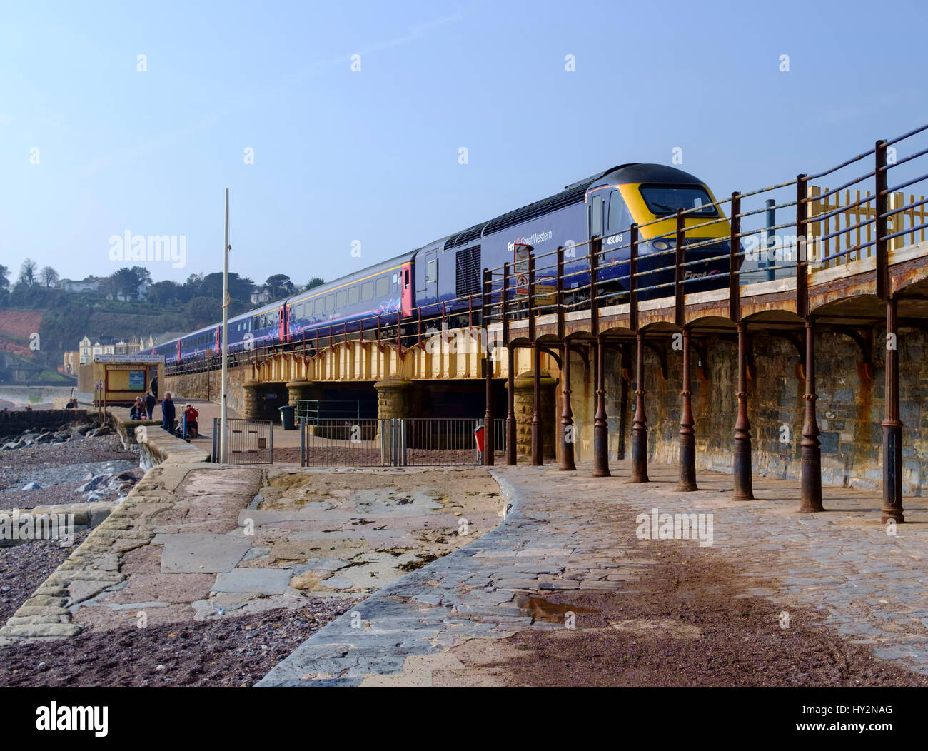 die Eisenbahn bei Dawlish South Devon England UK Stockfoto