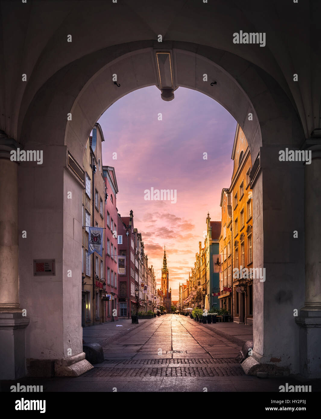 Golden Gate (Zlota Brama) in der Altstadt von Gdansk, Polen Stockfoto