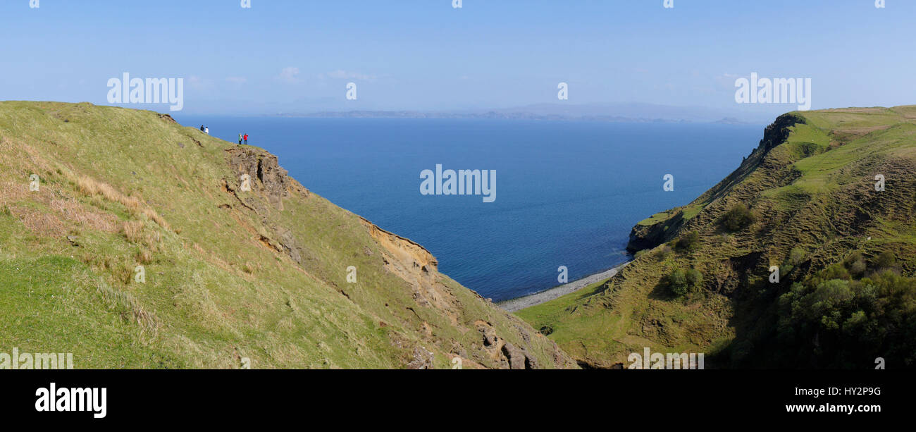 Ein, Cailc, Kieselgur, Bergbau, Trotternish, Skye, Hochlandregion, Schottland Stockfoto