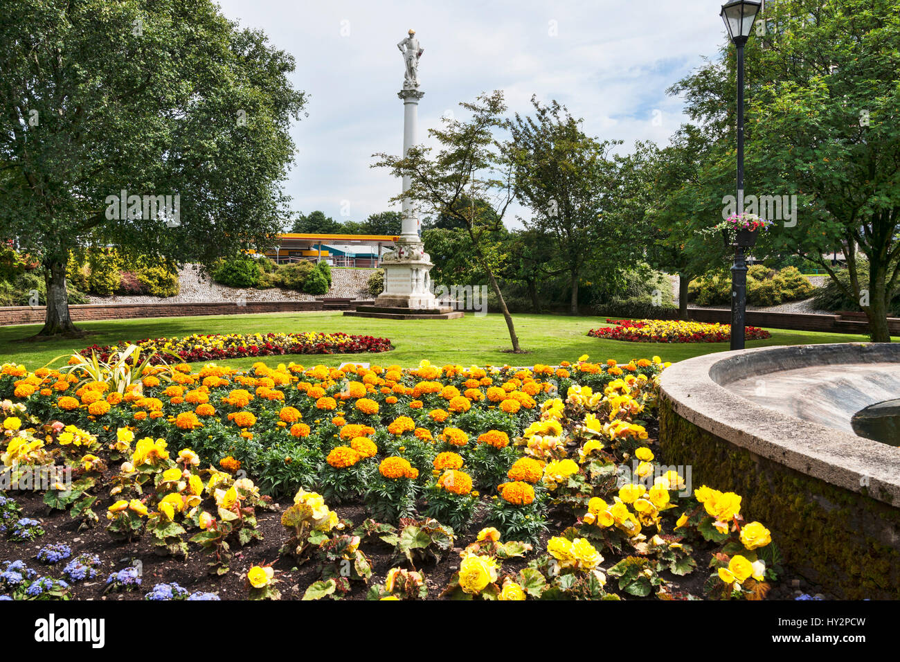 Portland Square Gardens, Kreisverkehr, Carlisle, Cumbria, England; UK Stockfoto