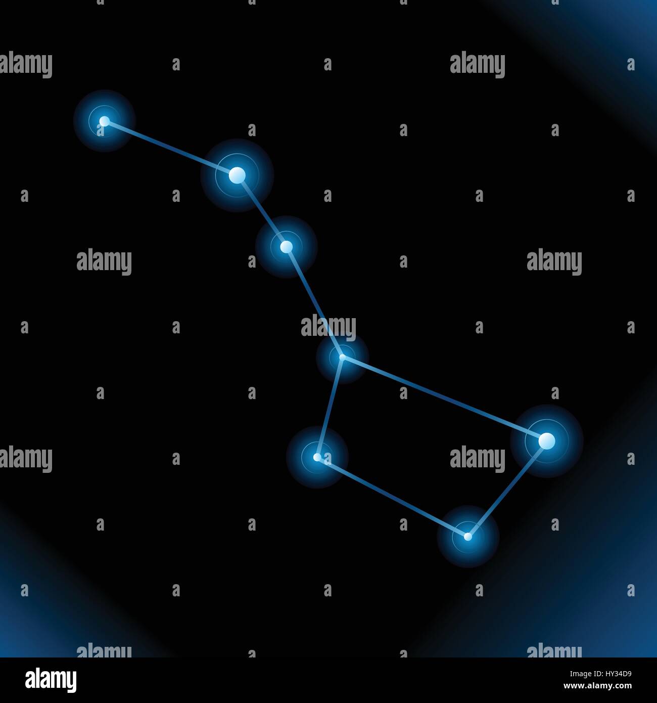 Die Sternenkonstellation Großer Wagen Heißt In Frankreich Wie Eine Vektor-Illustration der Big Dipper Sternenkonstellation Stock