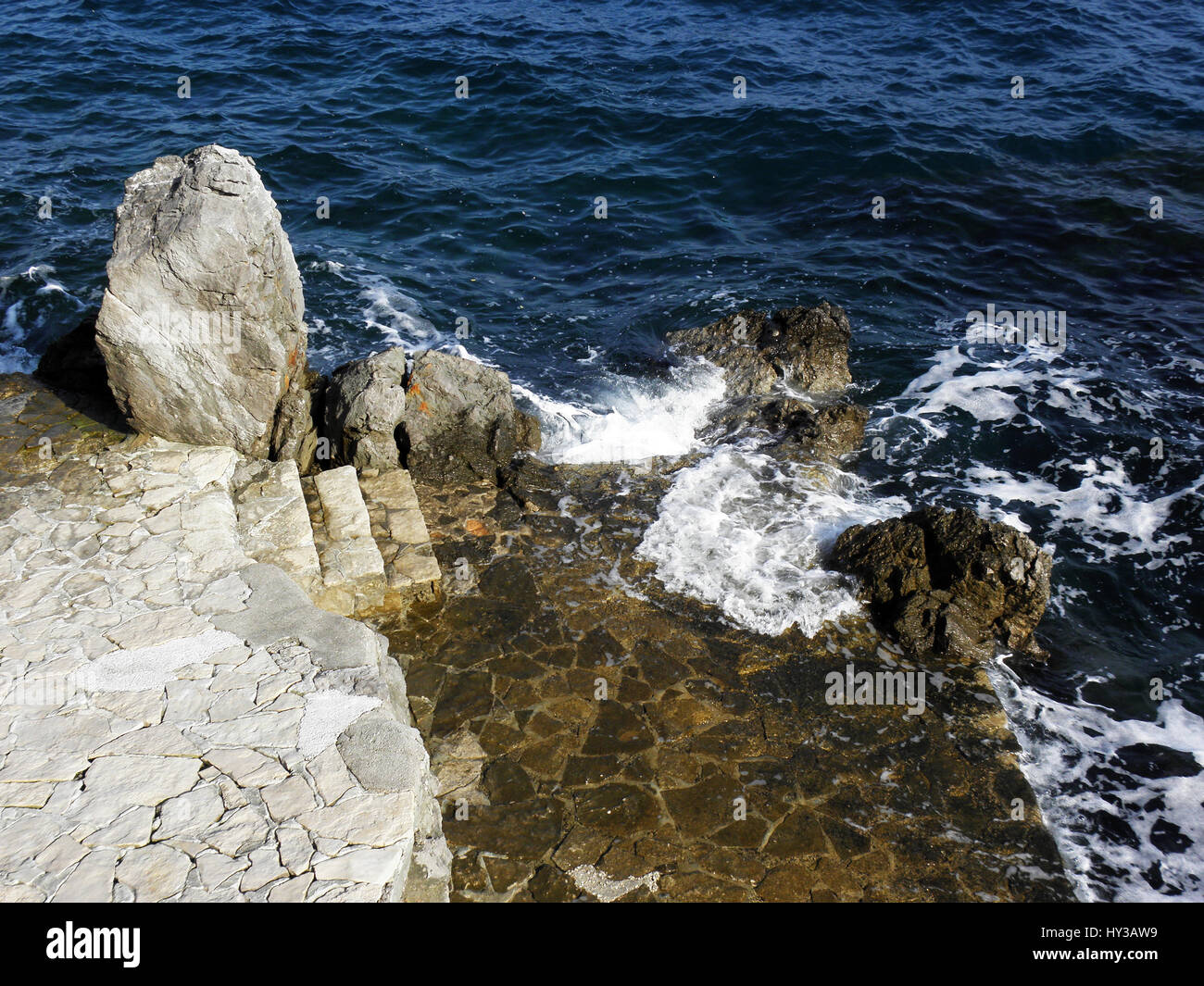 Adria-Küste zwischen Opatija und Lovran, Kroatien, Europa, 3 Stockfoto