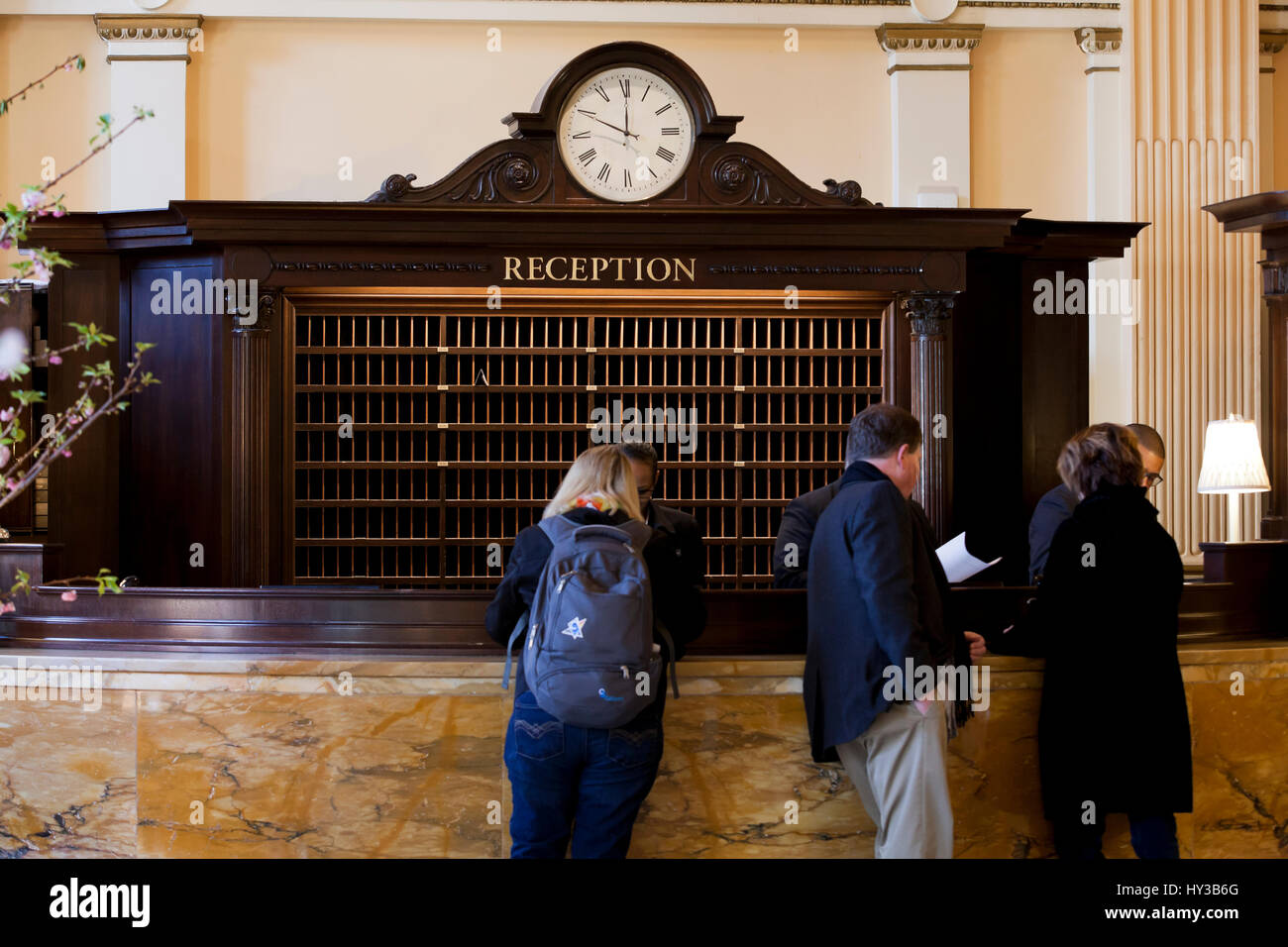 Willard InterContinental Hotel Rezeption - Washington, DC USA Stockfoto