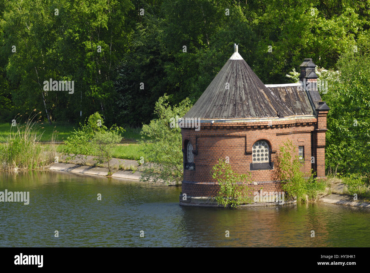 Hamburg, Deutschland, Europa, Stadt, Städte, Stadt, Städte, Tag, tagsüber, Hamburger, Rothenburgsort, kaltes Gericht Kopf, Deich, wichtigsten Deich, Wasserbecken, Stockfoto