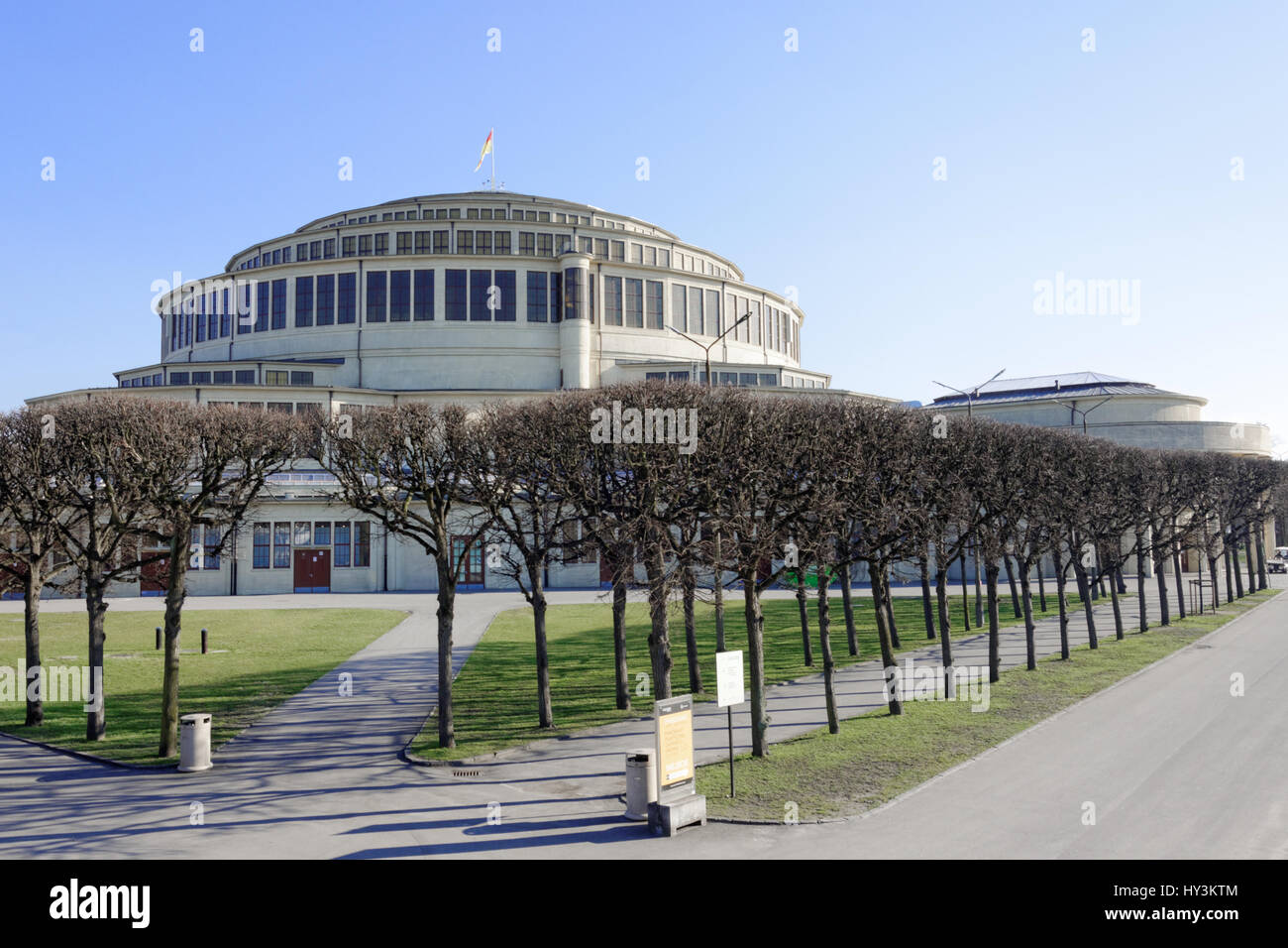 Hala Stulecia wir Wroclawiu (Jahrhunderthalle, Jahrhunderthalle, Hala Ludowa). Wroclaw, Polen Stockfoto