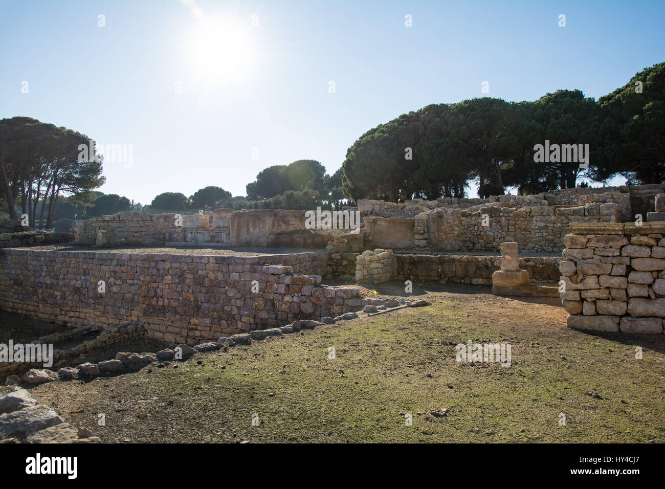 Greco-römische Ruinen des Emporda, Costa Brava, Katalonien, Spanien Stockfoto