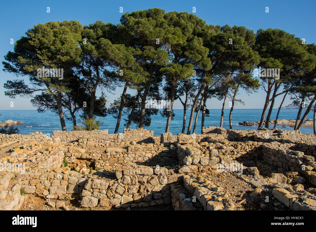Greco-römische Ruinen des Emporda, Costa Brava, Katalonien, Spanien Stockfoto