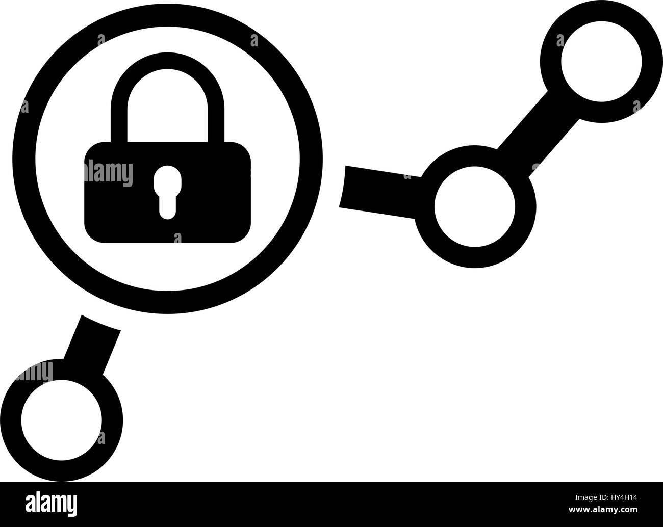 Security-Checkpoint-Symbol. Flaches Design. Stock Vektor