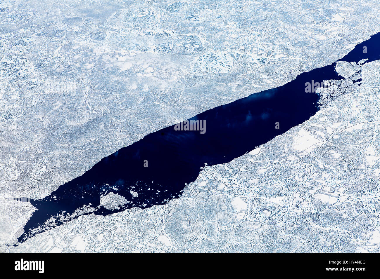 Kanada, Manitoba, Hudson Bay, Eisscholle Stockfoto