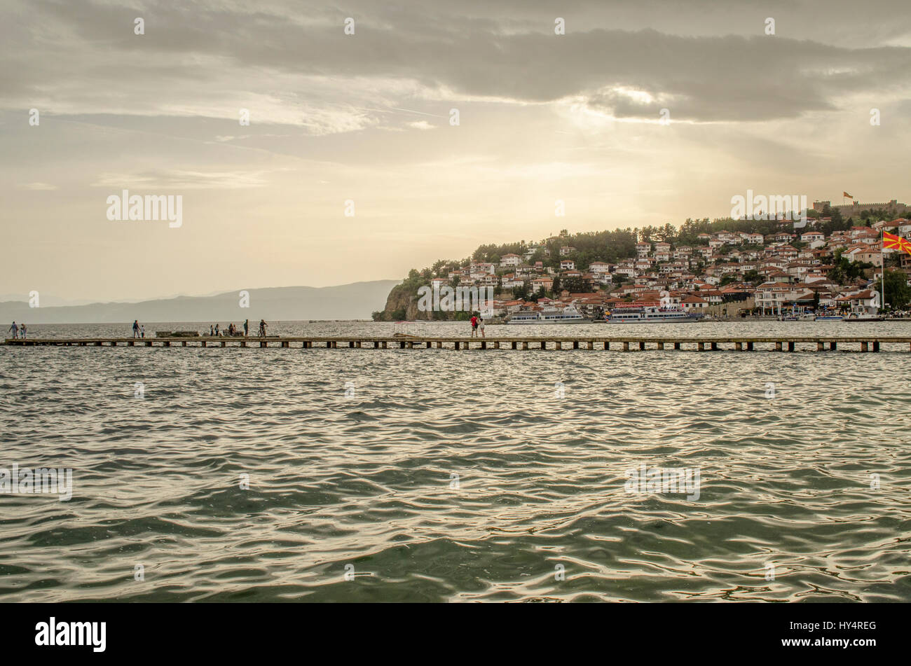 Ohrid, Mazedonien - Panorama Stockfoto
