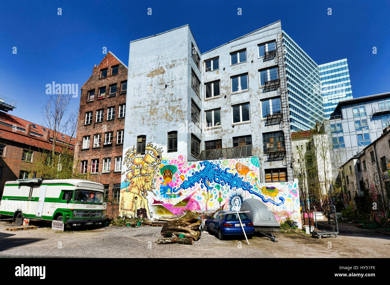 Des Künstlers in der Weise Quartal in Hamburg Neustadt, Hamburg, Deutschland, Europa, Kuenstlerviertel Im Gaengeviertel in der Hamburger Neustadt, Deutsc Stockfoto