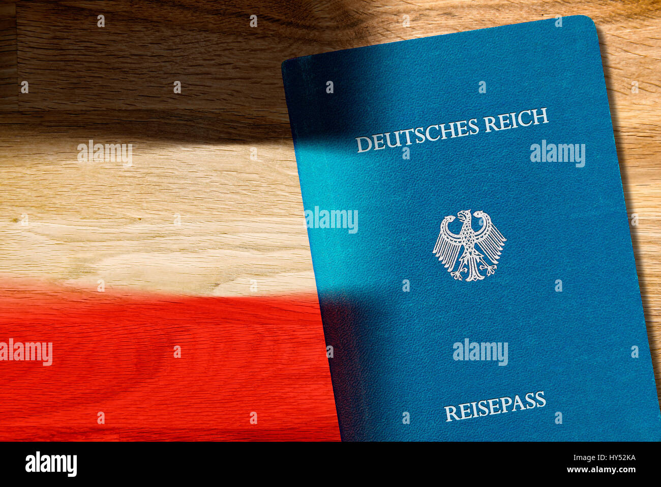 Imperiale Bürger Pass, symbolische Foto, Reichsbuerger-Pass, Symbolfoto Stockfoto