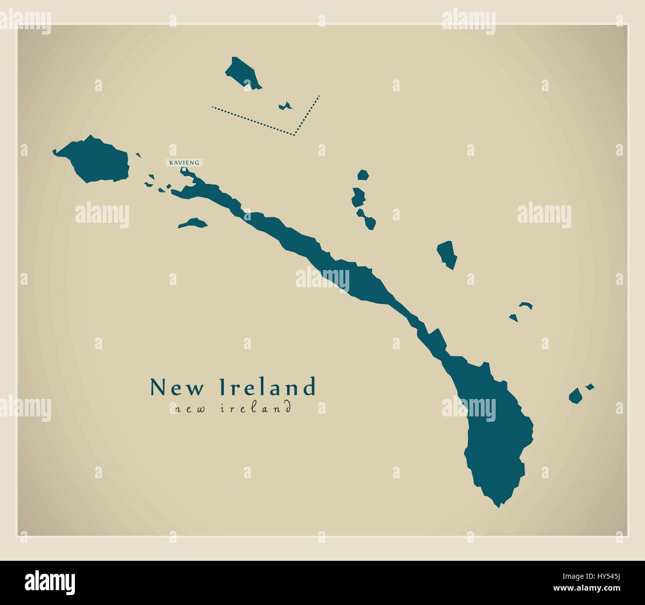 Moderne Karte - Neuirland PG Stock Vektor