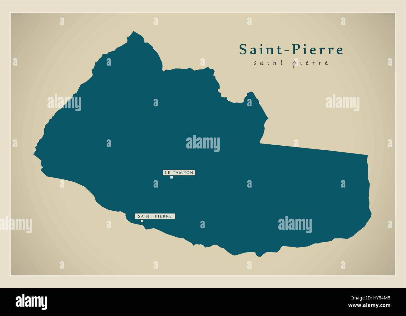 Moderne Karte - Saint-Pierre FR Stock Vektor