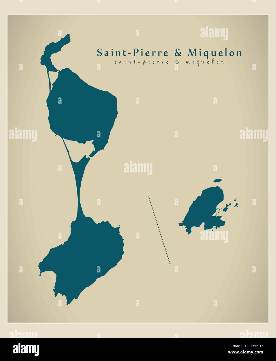 Moderne Karte - Saint-Pierre und Miquelon PM Stock Vektor