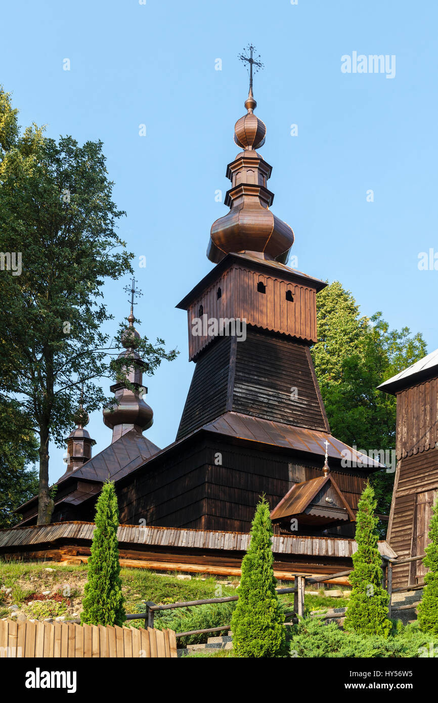 Jastrzebik, orthodoxe Kirche des Heiligen Georg. Luke der Evangelist, Kleinpolen, Polen, Europa. Stockfoto