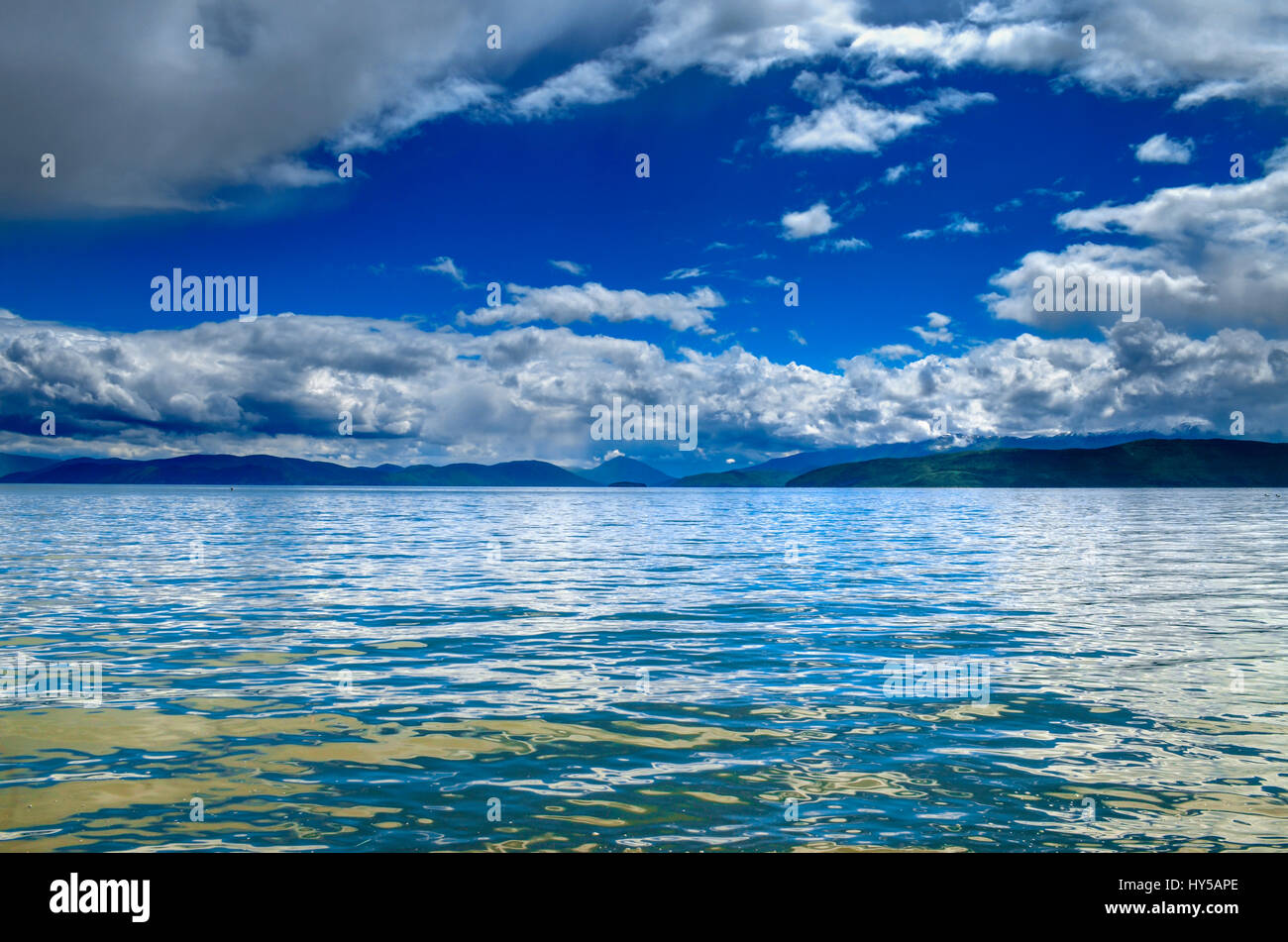 Schöne See Szene, Prespa, Mazedonien Stockfoto