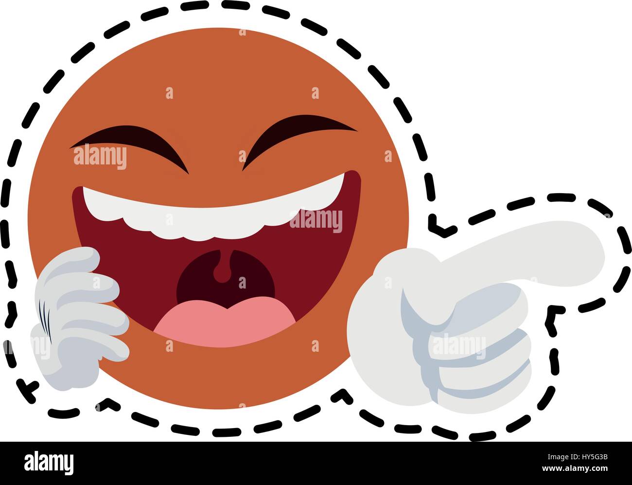 Emoji lustig machen über Symbolbild Alamy
