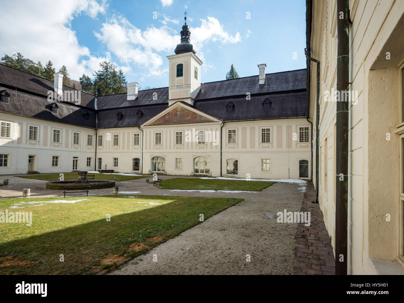 Das Herrenhaus in Svaty Anton, Slowakei Stockfoto