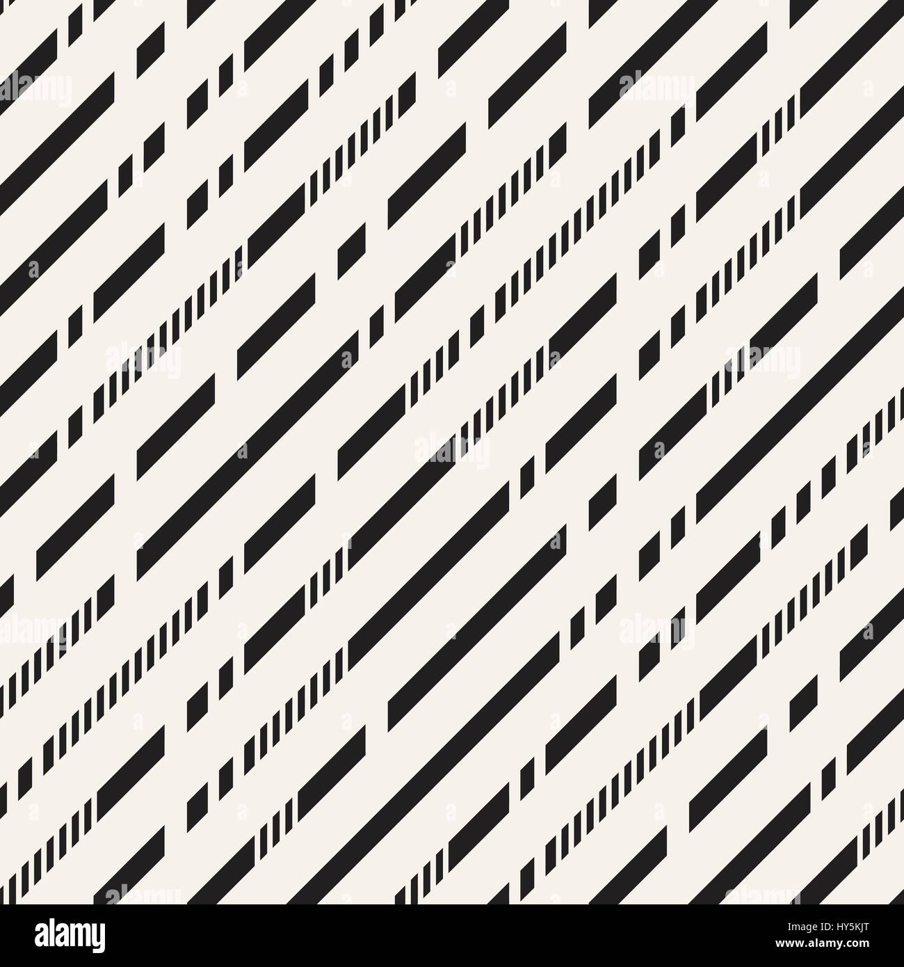Schwarz / weiß unregelmäßige gestrichelt Muster. Abstraktes Vektor nahtlose Hintergrund Stock Vektor