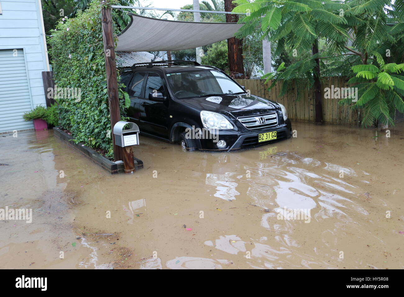 Zyklon Debbie - Northern NSW Überschwemmungen Stockfoto