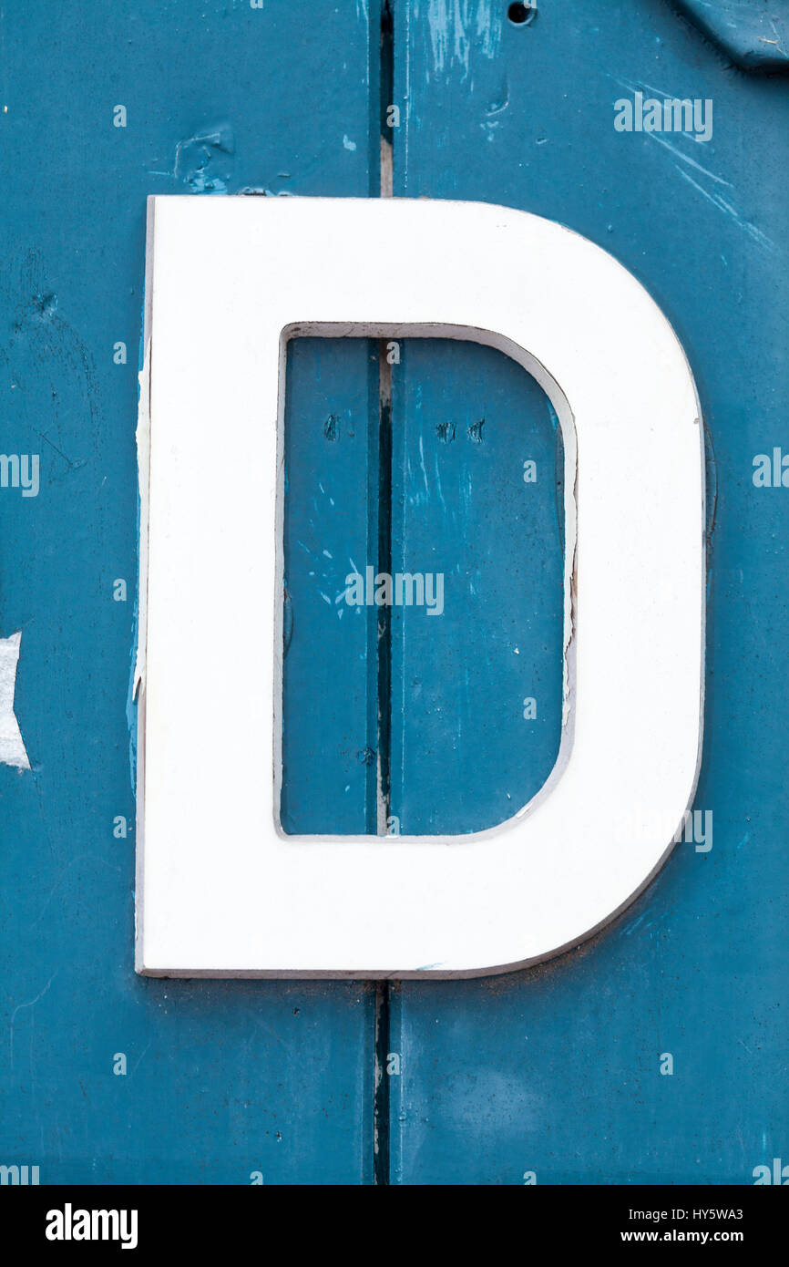 Damen WC Schild auf blauem Holztür Stockfoto