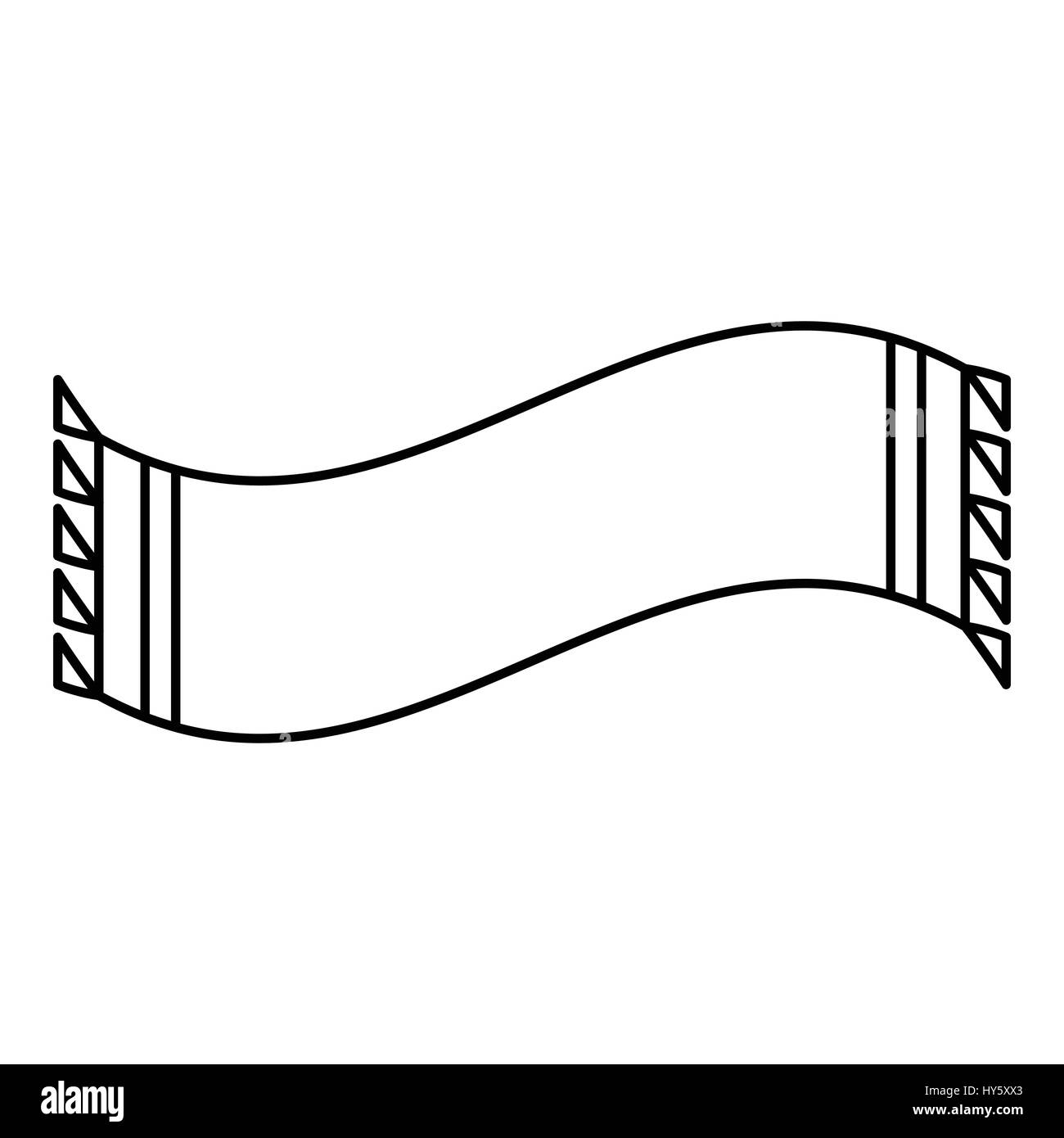 Schal-Symbol, Umriss-Stil Stock Vektor