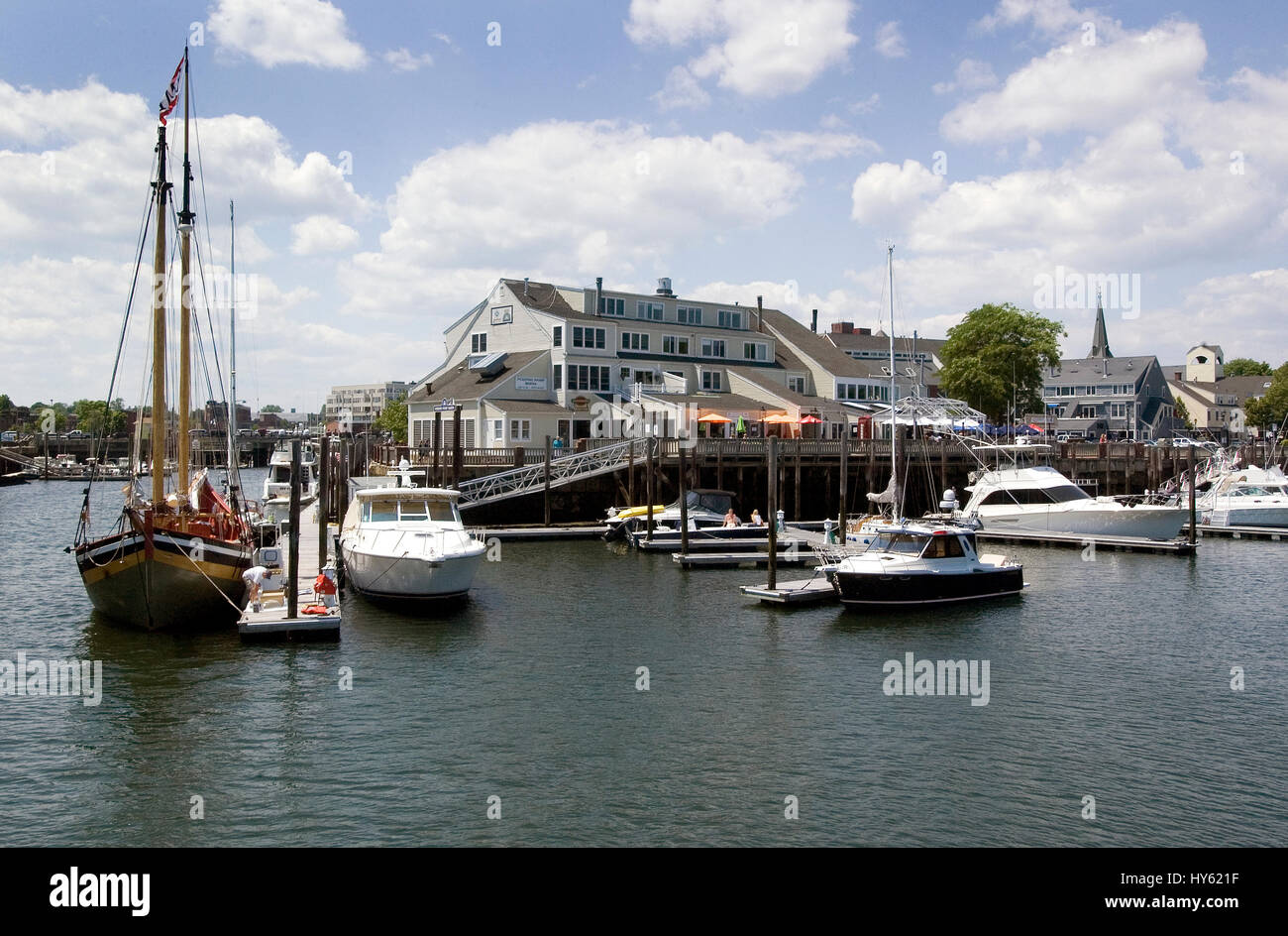 Pickering Wharf und Marina - Salem, Massachusetts, USA Stockfoto